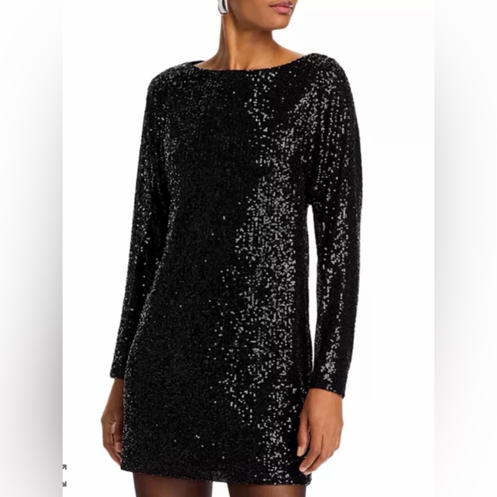 Steve Madden Ginger Long Sleeve Sequin Mini Dress